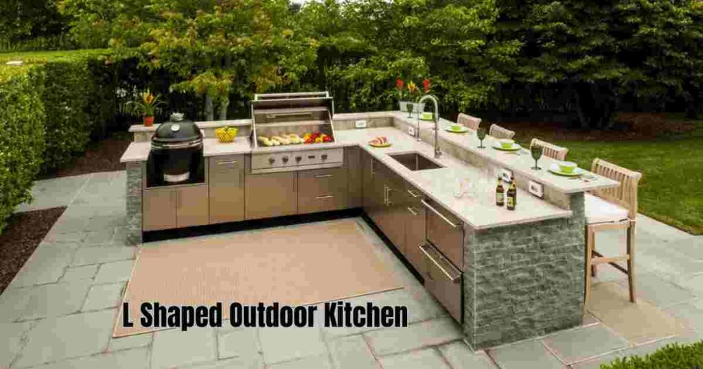 L Shaped Outdoor Kitchen